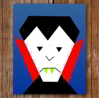 Image 1 of Vlad the Vegan Vampire 8" x 10" Quilt Block Pattern PDF