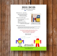 Image 2 of Big Bob 8" x 10" Quilt Block Pattern PDF