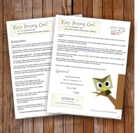 Image 2 of Easy Peeping Owl 10" x 12" Quilt Block Pattern PDF