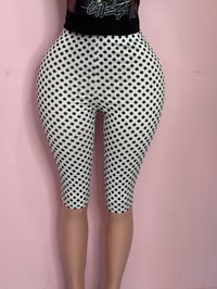 Polka dot leggings- white