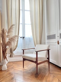 Image 7 of Fauteuil M velours ivoire