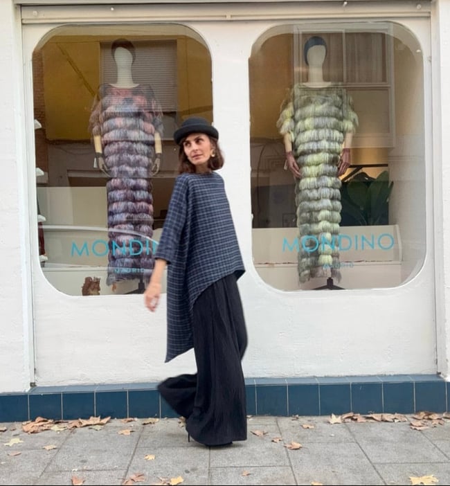 AMAZONA KAFTAN IN GREY CHECKS 