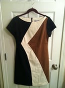 Image of Vintage Earth Tone Color Blocking Dress