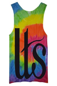 Image of Tie of Dye Singlet BLACK