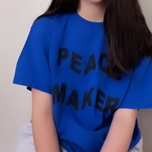 Image of Peace T-shirt Cobalt