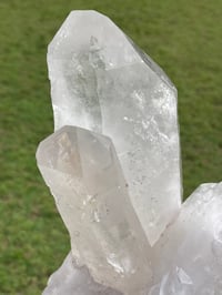 Image 9 of Etched Face Clear Quartz Statement Piece #1068