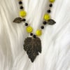 Vintage Bead Leaf Jewelry Set
