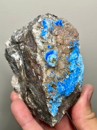 Image 20 of Rare Cyanotrichite On Quartz Matrix Specimen | Guizhou China