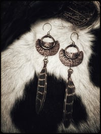 Copper & Feather Earrings