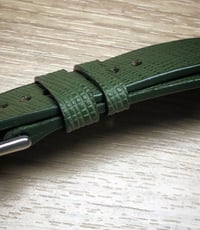 Image 3 of Green hatch grain Rally watch strap