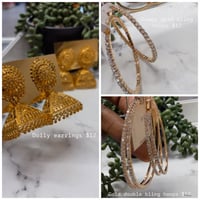 Image 1 of Gold luxury hoops