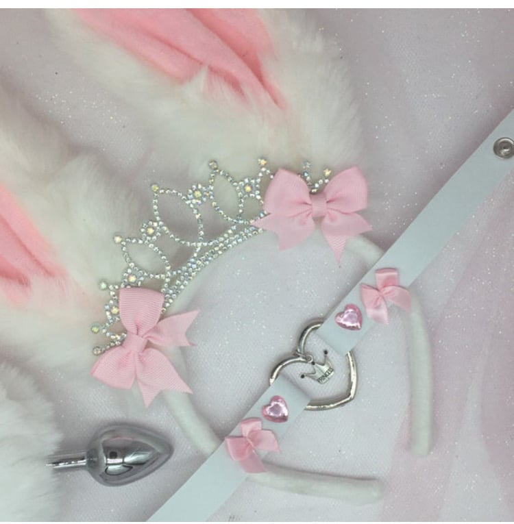 Princess kitten pink/ white set 