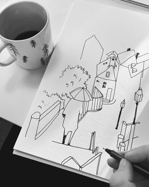 Image of «Høst i Bergen» A4 print