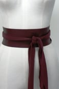 Image of Recycled Leather Obi Belt- Maroon