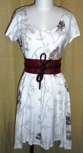 Image of Recycled Leather Obi Belt- Cognac