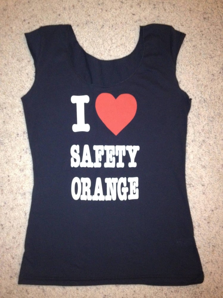 Image of GT2- girls "I Love Safety Orange" Tee
