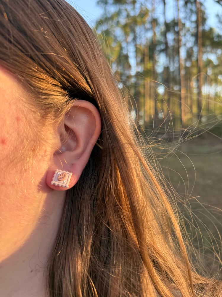 Image of Post stamp studs 
