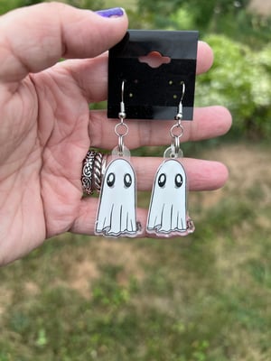 Ghost acrylic earrings