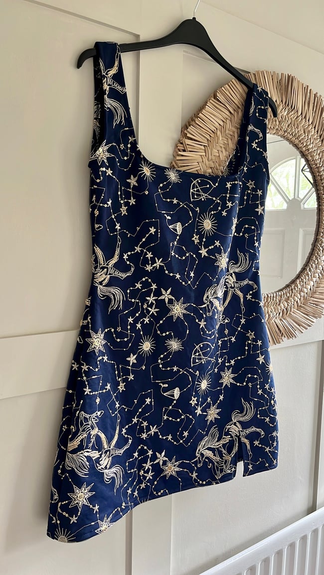 The Midnight Dress Gold Embellished Navy Dress