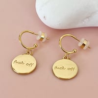 Image 1 of Swear Word Half Hoops