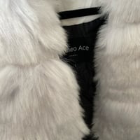Image 2 of Cropped Faux Fur Coat with Hood