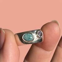 Image 3 of Two gemstone bubble ring