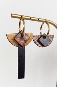 Image 7 of Boucles d'oreilles modulables Chloé cuir précieux