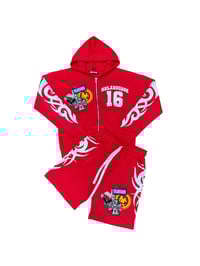 Patchwork short set ( Red)