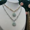 paperclip jaded necklace