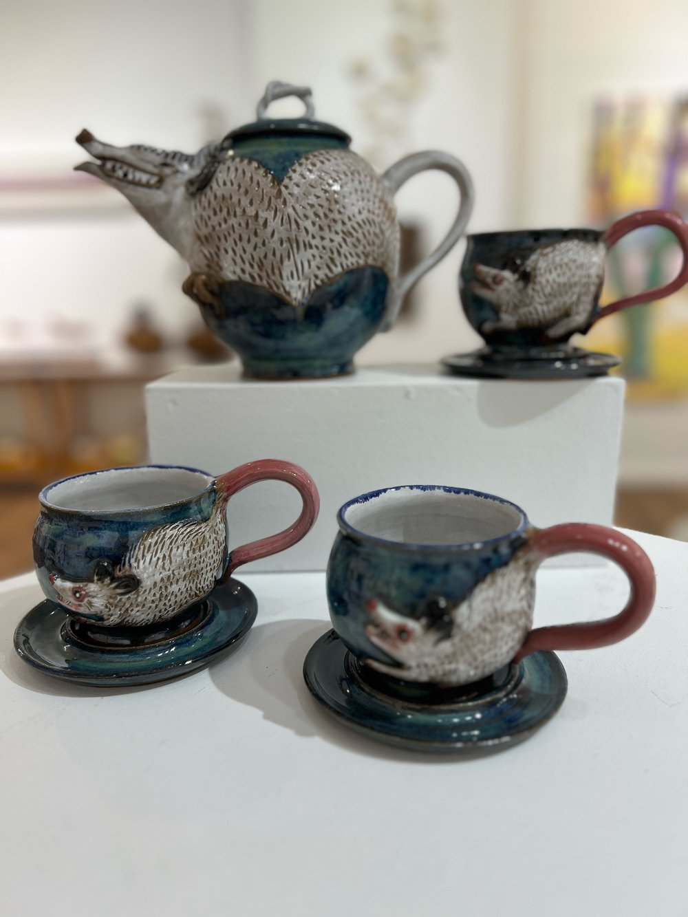 Image of Opossum tea set - Elizabeth Paxson