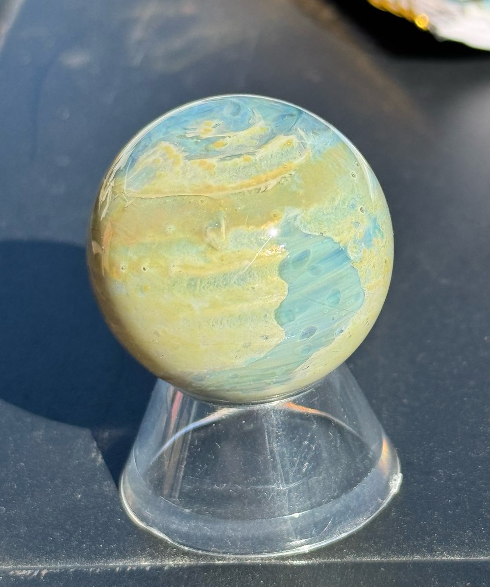 Image of Blue Silver Planet Marble