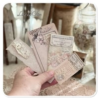 Image 16 of French lace tattered  Sewing Book/Needle book with lace samples