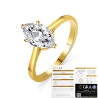 Image 3 of TFGLBU Glassic D Vvs1 Marquise Cut Moissanite Ring for Woman Shine Diamond Wedding Proposal Band S92