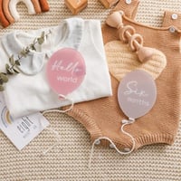 Image 2 of Acrylic Balloon 13pk Baby Milestone Cards