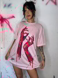 Image 3 of “HANDSY” CUSTOM PAINTED T-SHIRT XL