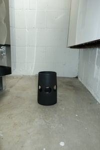 Image 4 of Cut-Out Vase in Black Satin, Tall
