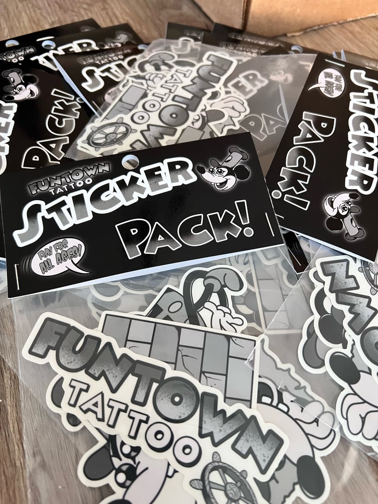 Image of Funtown Steamboat sticker pack