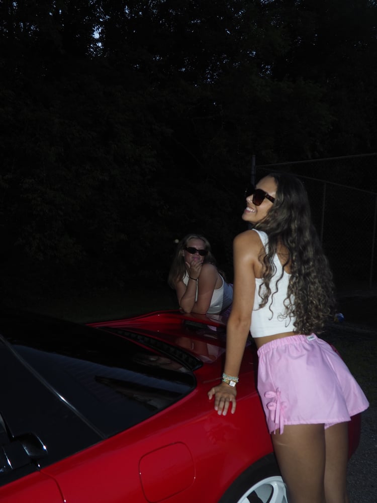 Image of Bow Shorty Shorts - Rose Pink