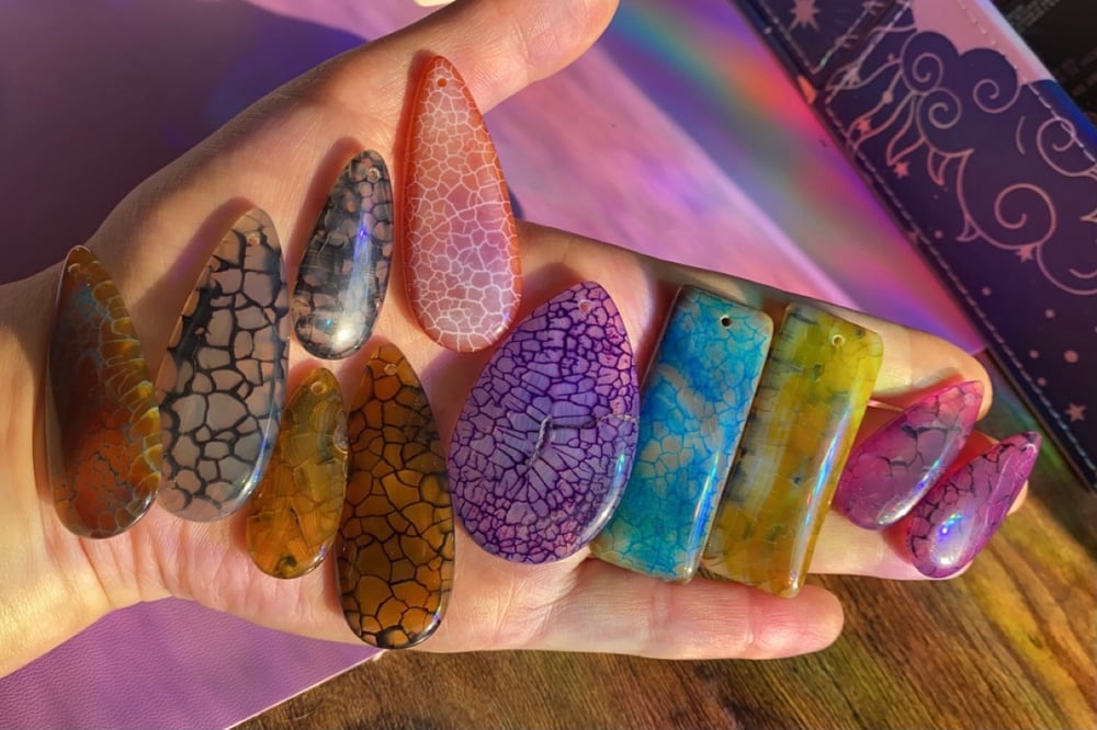 dragon vein/fire agate CUSTOM pendants *read description
