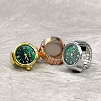 Image 1 of Hot Selling Finger Watch Ring Creative Movement Fashion Accessories Vintage Alloy Shell Quartz Watch