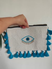 Image 5 of Evil eye protection silver bead bag and dream catcher headband