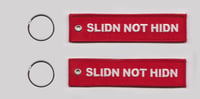 RED SLIDN NOT HIDN KEY CHAINS