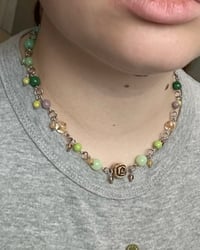 Image 2 of “Thistles and Foxgloves” necklace