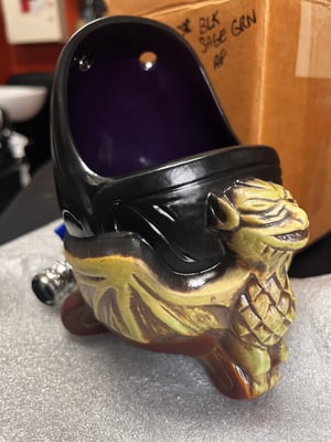 Image of Rare “Doom Muggy” Tiki Diablo/Tahiti Gil A.P. (Artist Proof) Test Glaze: Blk/Tan/Brn