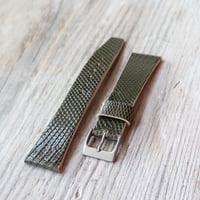 Image 1 of Stitchless Dk Green Lizard Strap