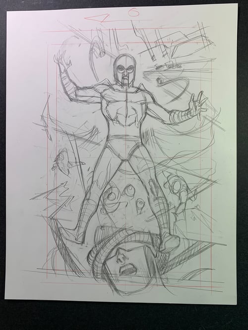 Image of JEAN GREY #1   page 08 original art (unfinished A)