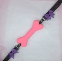 Pink Purple Bow Bone Gag 