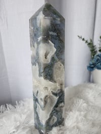 Image 5 of 2.4lb Water Grass Druzy Agate Crystal Tower
