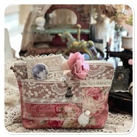 Image 10 of French style sewing zipper purse and needle book seam binding ribbon and lace