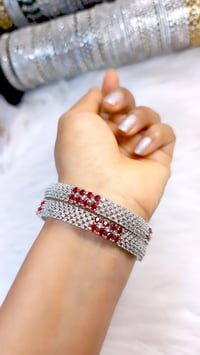 Image 4 of 2 Pieces American Diamond Bangles Set_GPB_1204 